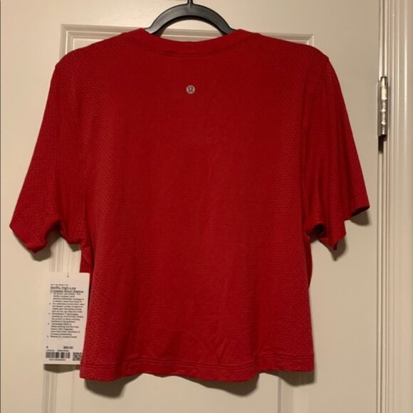 lululemon athletica Red Swiftly High-Low Short Sleeve Tee, Size 8, NWT - Picture 6 of 6